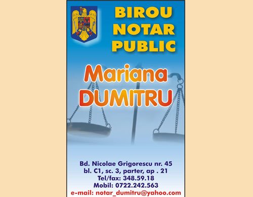 Mariana Dumitru - Societate Profesionala Notariala Bucuresti